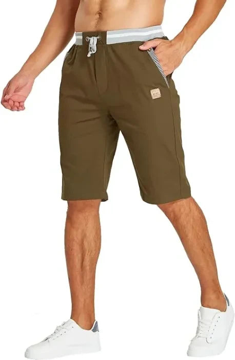 Casual Drawstring Linen Shorts