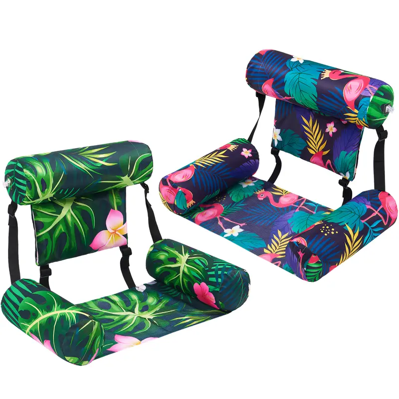 Timeware ™ 2 Pack Tropical Leaf Inflatable Lounge Chair