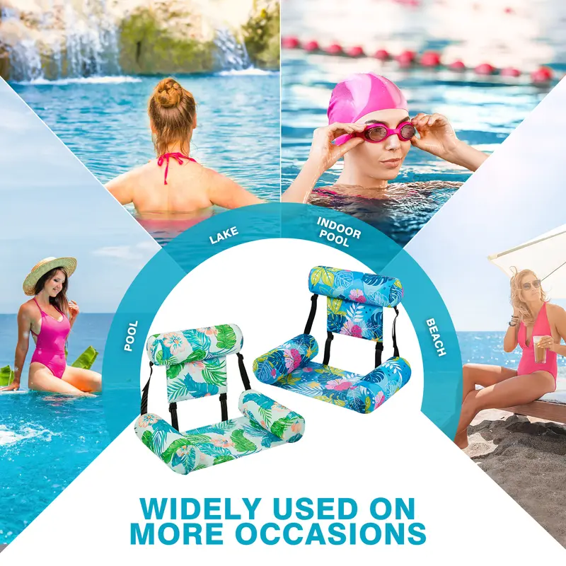 Timeware ™ 2 Pack Tropical Leaf Inflatable Lounge Chair